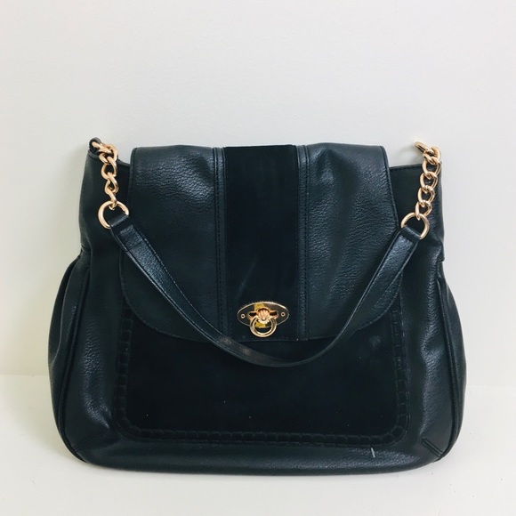 LC Lauren Conrad Handbags - Lauren Conrad Black flap shoulder bag purse